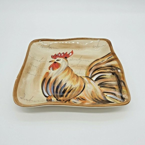 Tabletops Unlimited Other - Romalo Rooster Tabletops Gallery Square Collector Decoration Salad Plate Replace